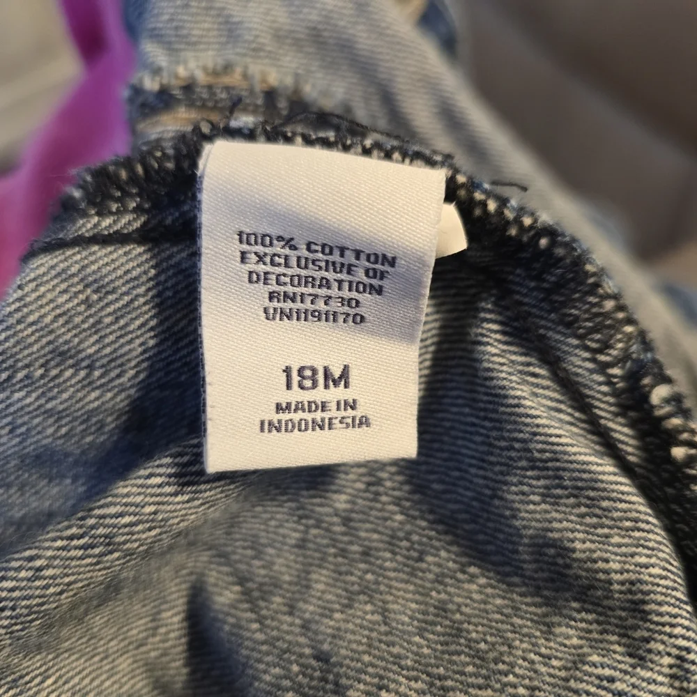 Kids Denim Jacket with Pink Hood